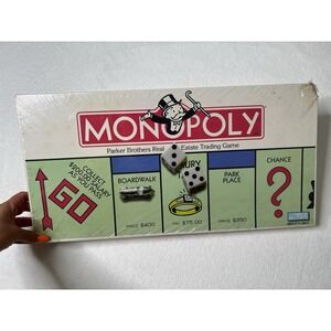 Vintage Monopoly Board Game Parker Brothers 1985‎ Edition Real State Trading